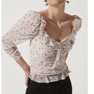 ASTR RUCHED SWEETHEART TOP